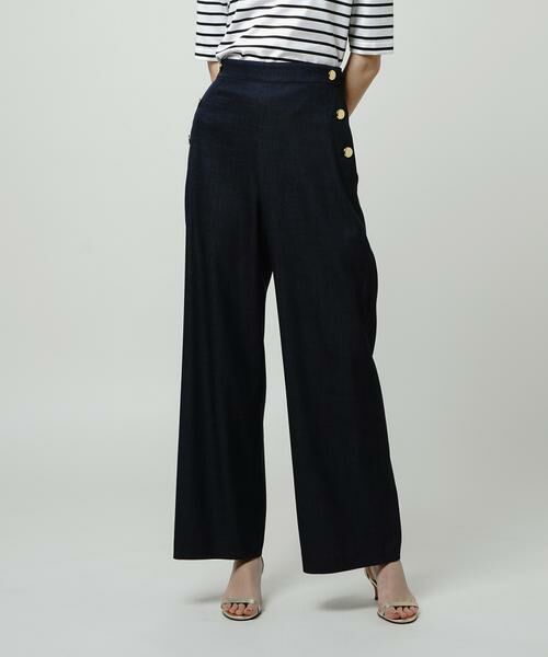 ＊＊allureville / アルアバイル パンツ | デニムライクマリンパンツ（ネイビー）