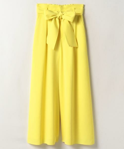 ＊＊allureville / アルアバイル パンツ | リネンライクワイドギャザーパンツ（イエロー）