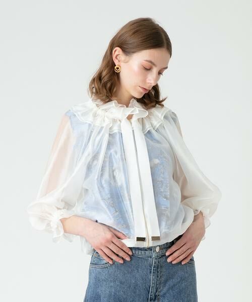 ＊＊allureville / アルアバイル ブルゾン | シルクグローリーブルゾン（ホワイト）