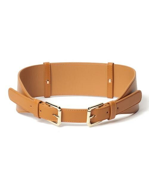 ＊＊allureville / アルアバイル ベルト・サスペンダー | バックルポイントベルト（キャメル）