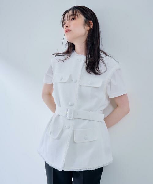 セール】 カラミツイードジレ （ベスト）｜＊＊allureville 