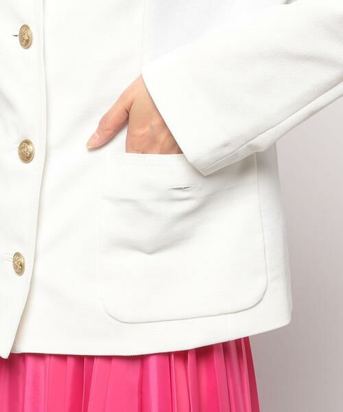 ＊＊allureville / アルアバイル ノーカラージャケット | レノクロスクルーネックステッチジャケット | 詳細5