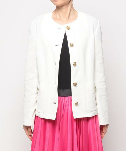 ＊＊allureville / アルアバイル ノーカラージャケット | レノクロスクルーネックステッチジャケット | 詳細7