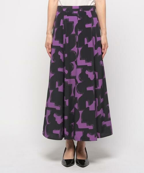 ＊＊allureville / アルアバイル スカート | モダンジオメトリックフレアスカート | 詳細1