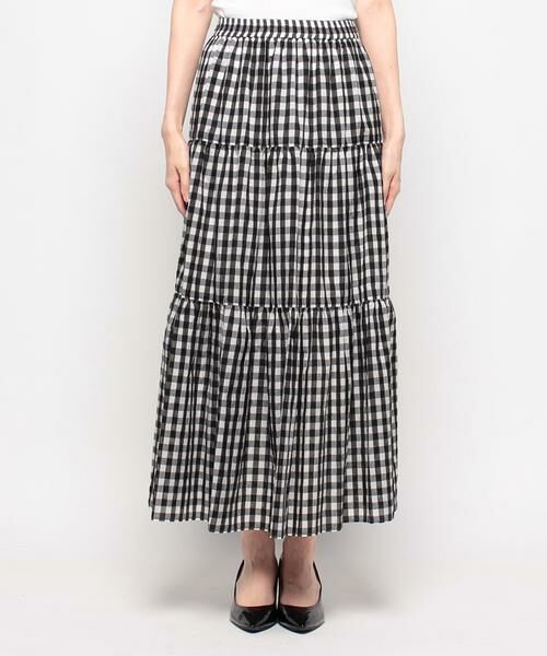 ＊＊allureville / アルアバイル スカート | ギンガムチェックティアードスカート | 詳細1