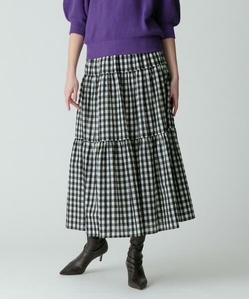 ＊＊allureville / アルアバイル スカート | ギンガムチェックティアードスカート | 詳細7