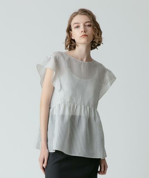 ＊＊allureville / アルアバイル シャツ・ブラウス | シアーストライププルオーバーブラウス | 詳細10