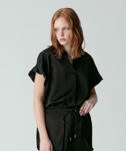 allureville　アルアバイル　スキッパーステップヘムブラウス スキッパーステップヘムブラウス （シャツ・ブラウス