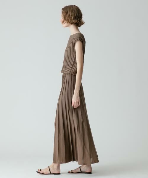 ＊＊allureville / アルアバイル ワンピース | プリーツリブフレンチスリーブ ワンピース | 詳細4