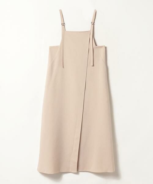 ＊＊allureville / アルアバイル ワンピース | マットストレッチラップサロペットワンピース（ベージュ）
