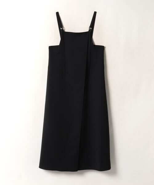 ＊＊allureville / アルアバイル ワンピース | マットストレッチラップサロペットワンピース（ブラック）