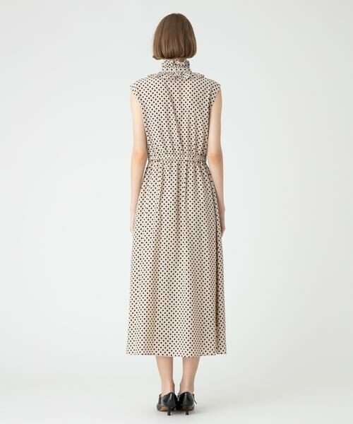 Reformation グリーンドットノースリーブワンピース Reformation グリーンドットノースリーブワンピース