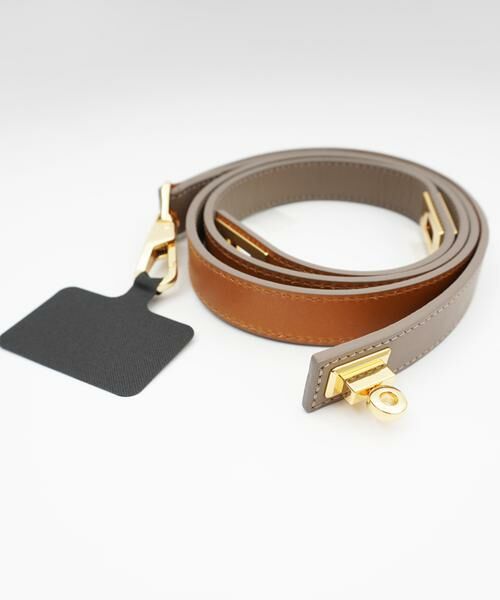 ＊＊allureville / アルアバイル モバイルケース | ケイタイストラップベルト（グレージュ）