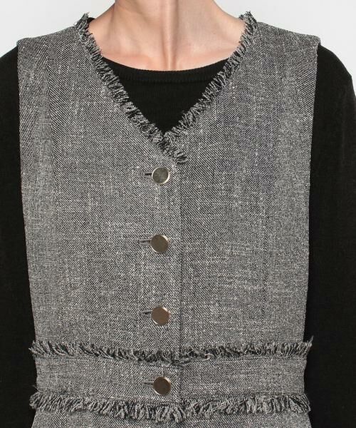 ＊＊allureville / アルアバイル ワンピース | ノンウールツイードフリンジフレアワンピース | 詳細6