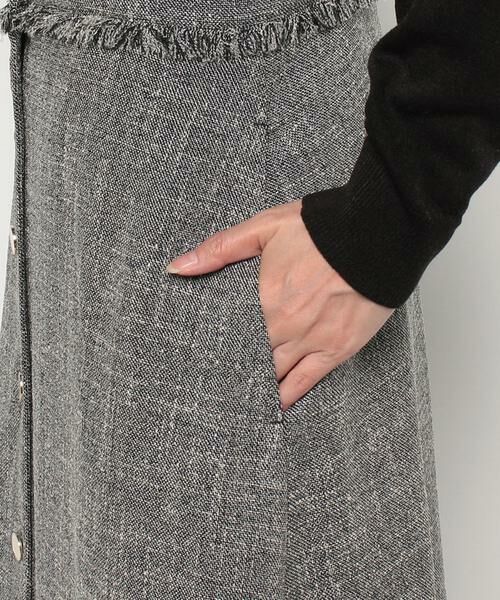 ＊＊allureville / アルアバイル ワンピース | ノンウールツイードフリンジフレアワンピース | 詳細7
