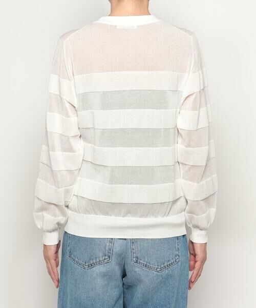 ＊＊allureville / アルアバイル カーディガン・ボレロ | シアーバスクボーダーカーディガン | 詳細3