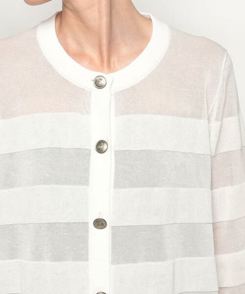 ＊＊allureville / アルアバイル カーディガン・ボレロ | シアーバスクボーダーカーディガン | 詳細4