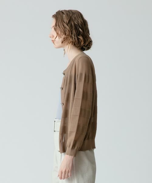 ＊＊allureville / アルアバイル カーディガン・ボレロ | シアーバスクボーダーカーディガン | 詳細10