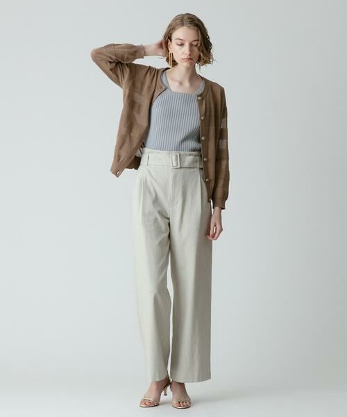 ＊＊allureville / アルアバイル カーディガン・ボレロ | シアーバスクボーダーカーディガン | 詳細12