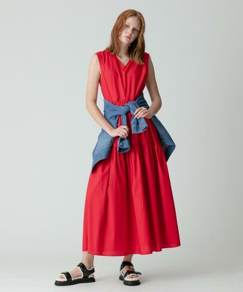 セール】 ティアードVネックワンピース （ワンピース