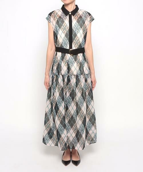 ＊＊allureville / アルアバイル ワンピース | アーガイルフラワーティアードワンピース | 詳細1