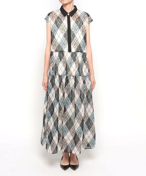 ＊＊allureville / アルアバイル ワンピース | アーガイルフラワーティアードワンピース | 詳細5