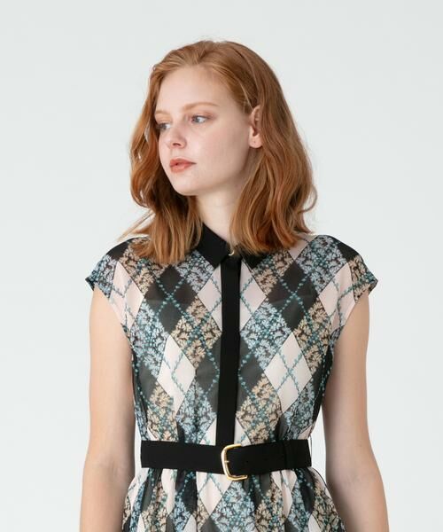 ＊＊allureville / アルアバイル ワンピース | アーガイルフラワーティアードワンピース | 詳細9