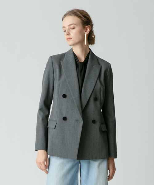 ＊＊allureville / アルアバイル テーラードジャケット | リオペルオックスダブルジャケット（グレー）