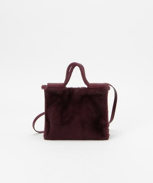 ＊＊allureville / アルアバイル ショルダーバッグ | エコファースクエアショルダーバッグ（ボルドー）