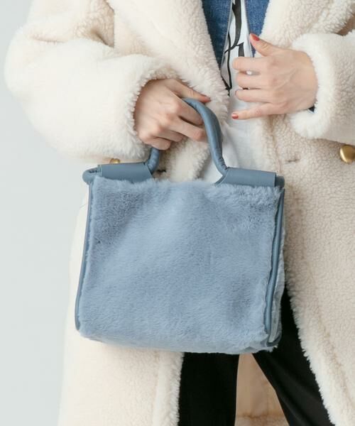 ＊＊allureville / アルアバイル ショルダーバッグ | エコファースクエアショルダーバッグ（ライトブルー）