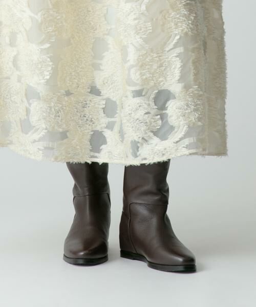 ＊＊allureville / アルアバイル ブーツ（ショート丈） | バックジップロングブーツ（ダークブラウン）
