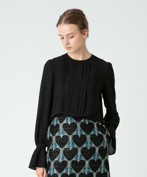 新品未使用　ルルウィルビー　ジョーゼットタックキャンディブラウス　アルアバイル セール】 ジョーゼットタックキャンディブラウス （シャツ・ブラウス