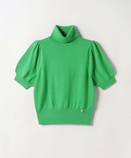 ＊＊allureville / アルアバイル ニット・セーター | コンパクトタートルハーフスリーブプルオーバー（グリーン）
