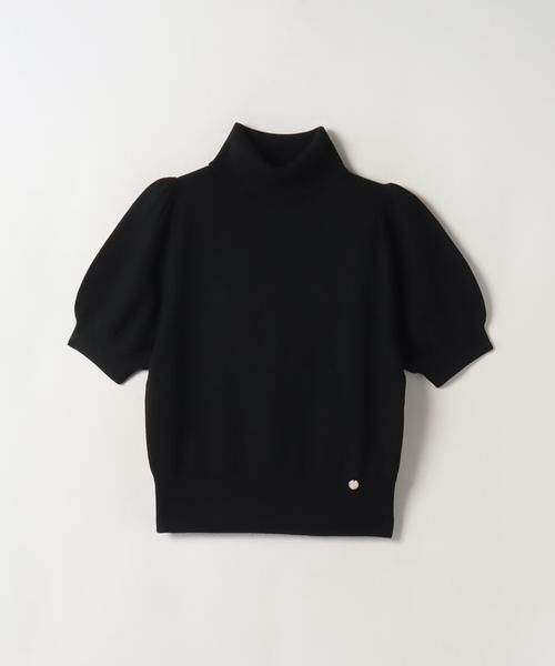 ＊＊allureville / アルアバイル ニット・セーター | コンパクトタートルハーフスリーブプルオーバー（ブラック）