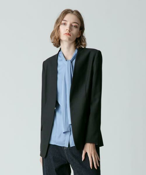 ＊＊allureville / アルアバイル ノーカラージャケット | ウールバーズアイノーカラージャケット | 詳細22