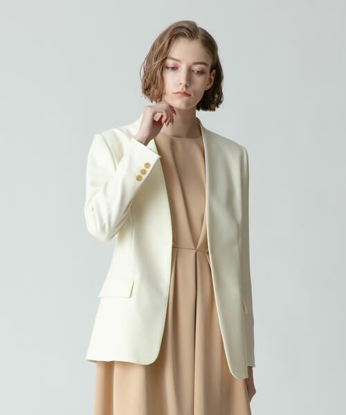 ＊＊allureville / アルアバイル ノーカラージャケット | ウールバーズアイノーカラージャケット | 詳細17