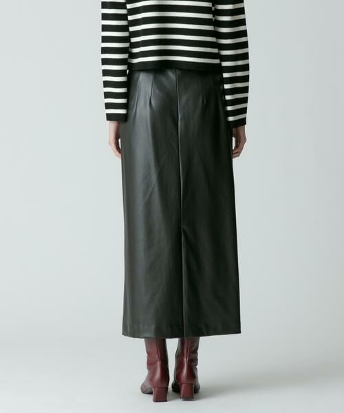 ＊＊allureville / アルアバイル スカート | フェイクレザーバックスリットスカート | 詳細6