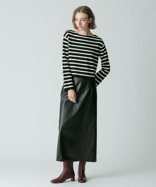 ＊＊allureville / アルアバイル スカート | フェイクレザーバックスリットスカート | 詳細7