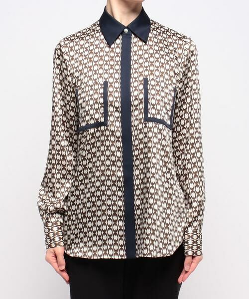 ＊＊allureville / アルアバイル シャツ・ブラウス | モダンチェーンプリント配色シャツ | 詳細1