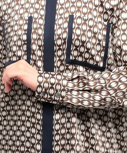 ＊＊allureville / アルアバイル シャツ・ブラウス | モダンチェーンプリント配色シャツ | 詳細5