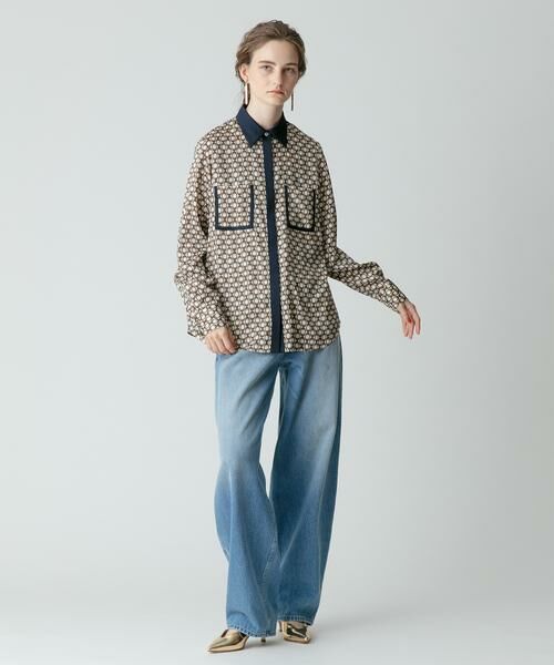 ＊＊allureville / アルアバイル シャツ・ブラウス | モダンチェーンプリント配色シャツ | 詳細13