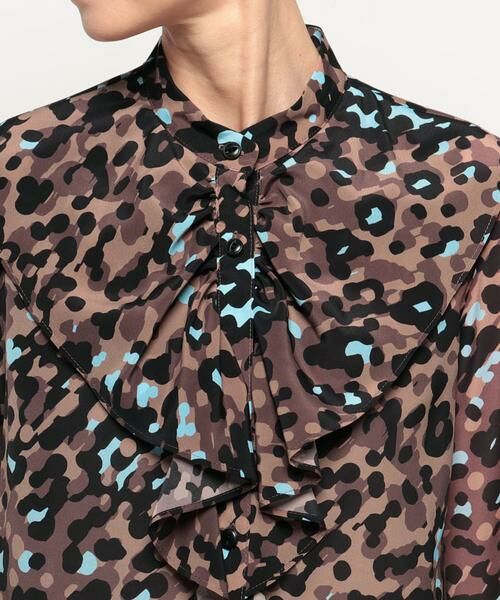 ＊＊allureville / アルアバイル シャツ・ブラウス | レオパードプリントフロントフリルブラウス | 詳細4