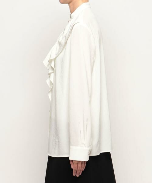 セール】 トリアセポリエステルフロントフリルブラウス （シャツ