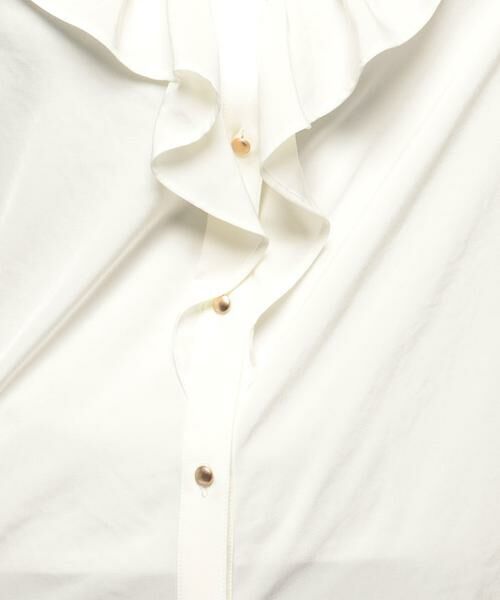 セール】 トリアセポリエステルフロントフリルブラウス （シャツ