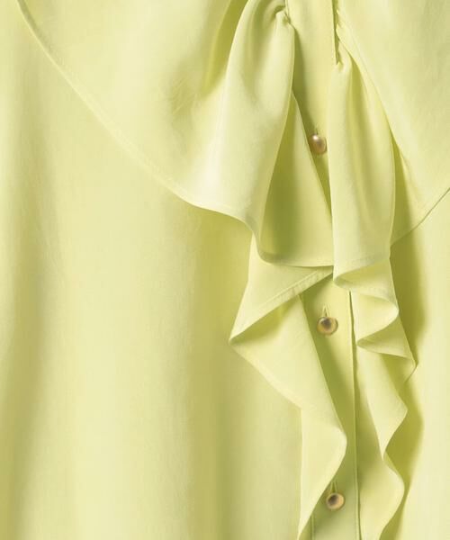 セール】 トリアセポリエステルフロントフリルブラウス （シャツ