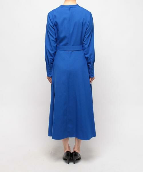 梳毛調ポリエステルスラッシュネックワンピース （ワンピース