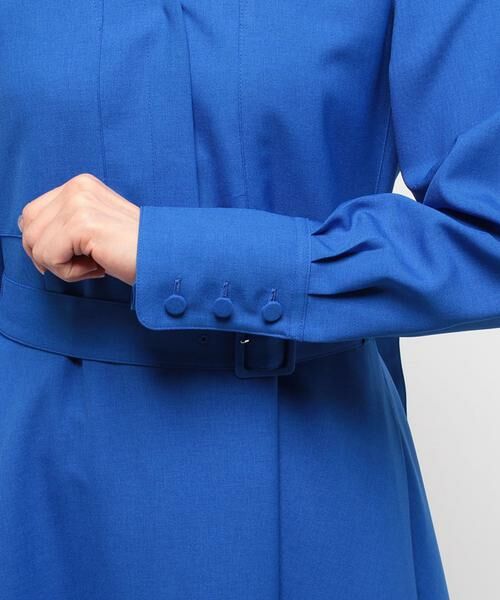 梳毛調ポリエステルスラッシュネックワンピース （ワンピース