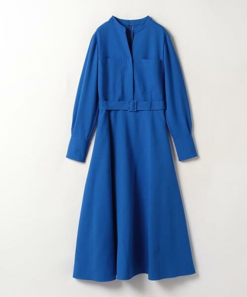 梳毛調ポリエステルスラッシュネックワンピース （ワンピース