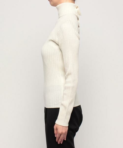 ＊＊allureville / アルアバイル ニット・セーター | 釦ディティール2WAY ネックリブプルオーバー | 詳細2