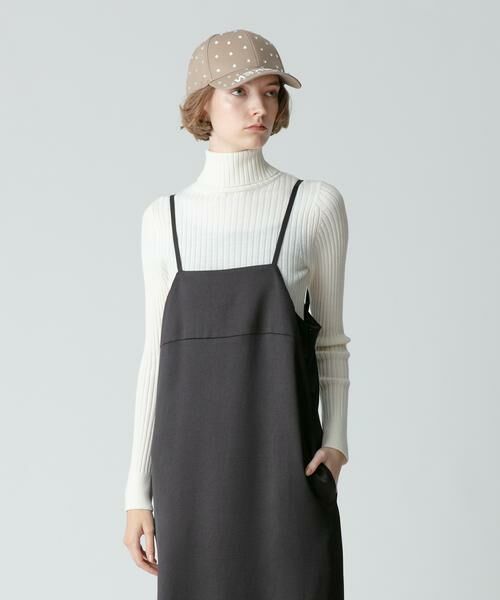 ＊＊allureville / アルアバイル ニット・セーター | 釦ディティール2WAY ネックリブプルオーバー（アイボリー）